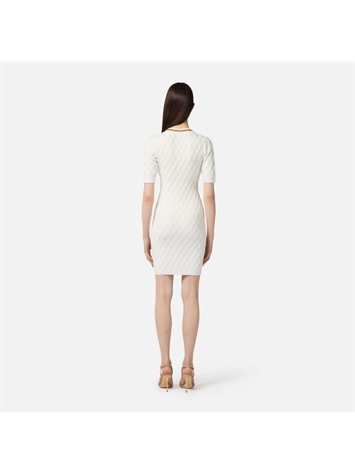 Mini abito in maglia a rombi con dettaglio gioiello ELISABETTA FRANCHI | AM20B56E2/360